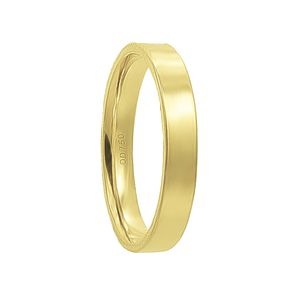 Aliança Individual Reta 3mm Ouro 18k 750 Peso Médio 5,5g - AR3