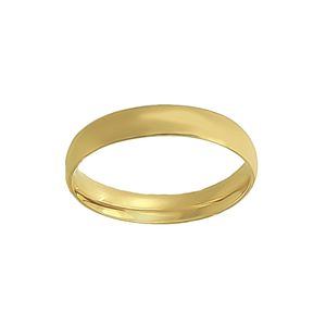 Aliança Individual Clássica 4mm Ouro 18k 750 Peso Médio 6g - AAL9