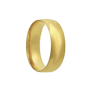 Aliança Individual Clássica 6mm Ouro 18k 750 Peso Médio 5g - AAL15