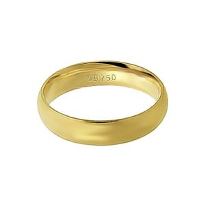 Aliança Individual Clássica 4,5mm Ouro 18k 750 Peso Médio 4g - AAL26