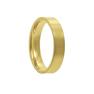 Aliança Individual Reta 4mm Ouro 18k 750 Peso Médio 4g - AR4