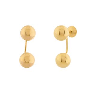Brinco Bolas 6mm Ouro 18k 750