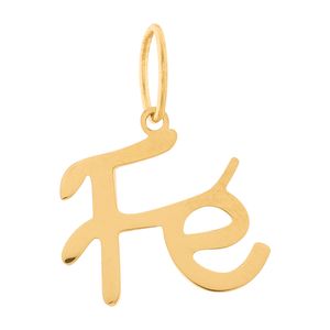 Pingente Fé Ouro 18k 750