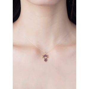 Pingente Menina Ouro 18k 750 e Rubi Sintético