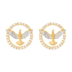 Brinco Espírito Santo Ouro 18k 750 Bicolor