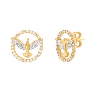 Brinco Espírito Santo Ouro 18k 750 Bicolor
