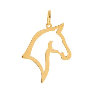 Pingente Cavalo Vazado Ouro 18k 750