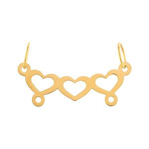 Pingente Canga Três Corações Ouro 18k 750