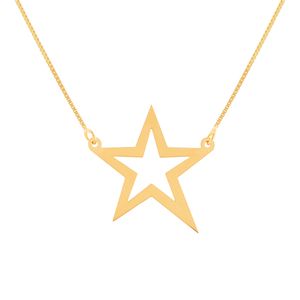 Gargantilha Estrela Ouro 18k 750