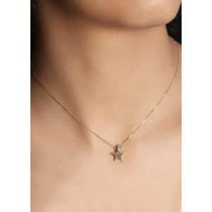 Gargantilha Duas Estrelas Ouro 18k 750