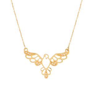 Gargantilha Espírito Santo Com Zircônia Ouro 18k 750