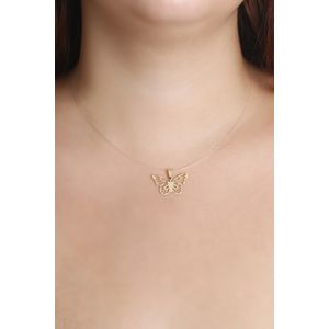 Pingente Borboleta Vazada Ouro 18k 750