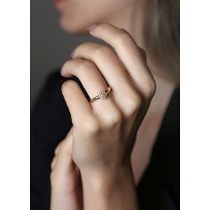 Anel Chuveiro com Diamantes Ouro 18k 750