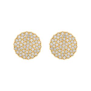 Brinco Ouro 18k 750 Chuveiro com Diamantes