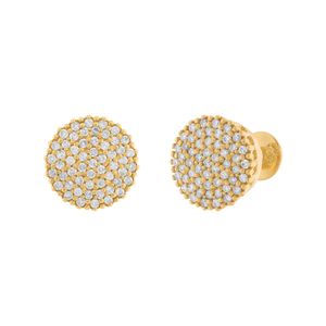 Brinco Ouro 18k 750 Chuveiro com Diamantes