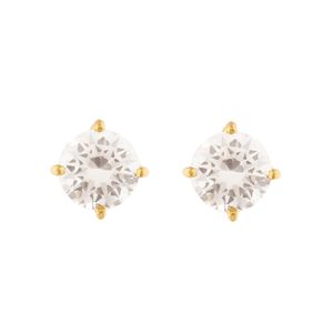 Brinco Cálice Ouro 18k 750 Zircônia 5mm