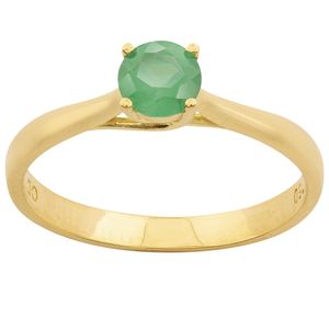 Anel Solitário Crisoprásio Ouro 18k 750