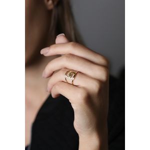 Anel Laser Administração Ouro 18k 750