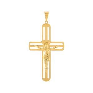 Pingente Crucifixo Vazado Ouro 18k 750