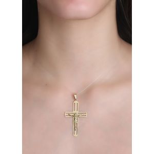 Pingente Crucifixo Vazado Ouro 18k 750