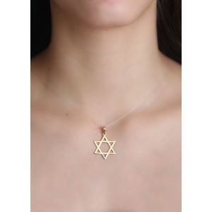 Pingente Estrela de Davi Lisa Ouro 18k 750