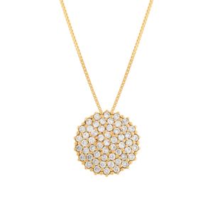 Gargantilha Lua Cheia de Diamantes Ouro 18k 750