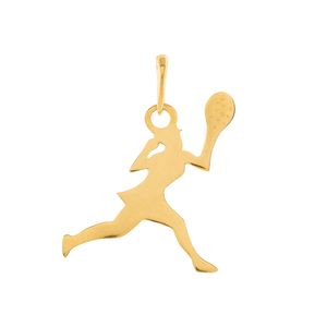 Pingente Tenista Feminino Ouro 18k 750