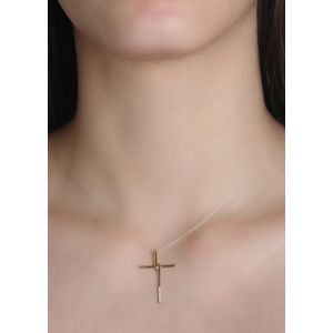 Pingente Cruz com Diamantes Ouro 18k 750