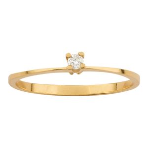 Anel Solitário Diamante 0,05ct Ouro 18k 750
