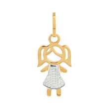 Pingente Menina Rodinada Ouro 18k 750