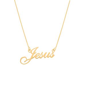 Gargantilha Jesus Ouro 18k 750