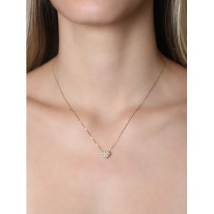Gargantilha de Coração com Diamantes Ouro 18k 750