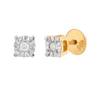 Brinco Ponto de Luz Ouro 18k 750 Diamantes