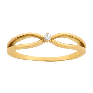 Anel Solitário Infinito com Diamante Ouro 18k 750