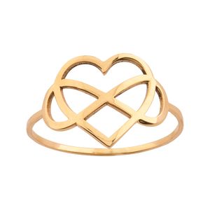 Anel Coração Infinito Ouro 18k 750