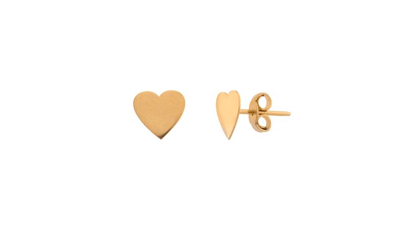 Mini Gold Heart Stud Earrings