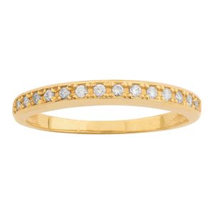 Anel Aparador Ouro 18k 750 Pavê de Diamantes