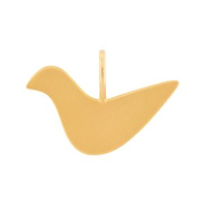 Pingente Pomba Fosco e Liso Ouro 18k 750