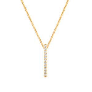 Gargantilha Palito com Diamantes Ouro 18k 750