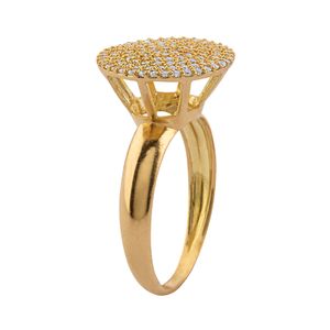 Anel Chuveiro de Zircônias Ouro 18k 750