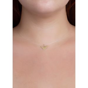 Pingente Pomba Fosco e Liso Ouro 18k 750