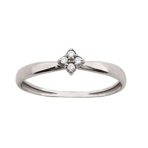 Anel Estrela com Diamantes Ouro Branco 18k 750