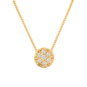 Gargantilha Chuveiro Zircônias Ouro 18k 750