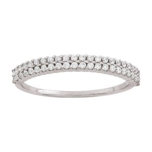 Meia Aliança 46 Diamantes Ouro Branco 18k 750