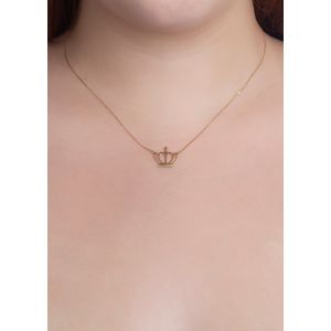 Gargantilha Coroa Vazada Ouro 18k 750