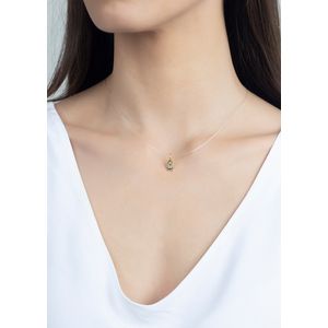 Pingente Menina Bicolor com Zircônias Ouro 18k 750