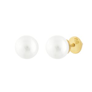 Brinco Pérola 8mm Ouro 18k 750