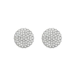 Brinco Chuveiro com Diamantes Ouro Branco 18k 750