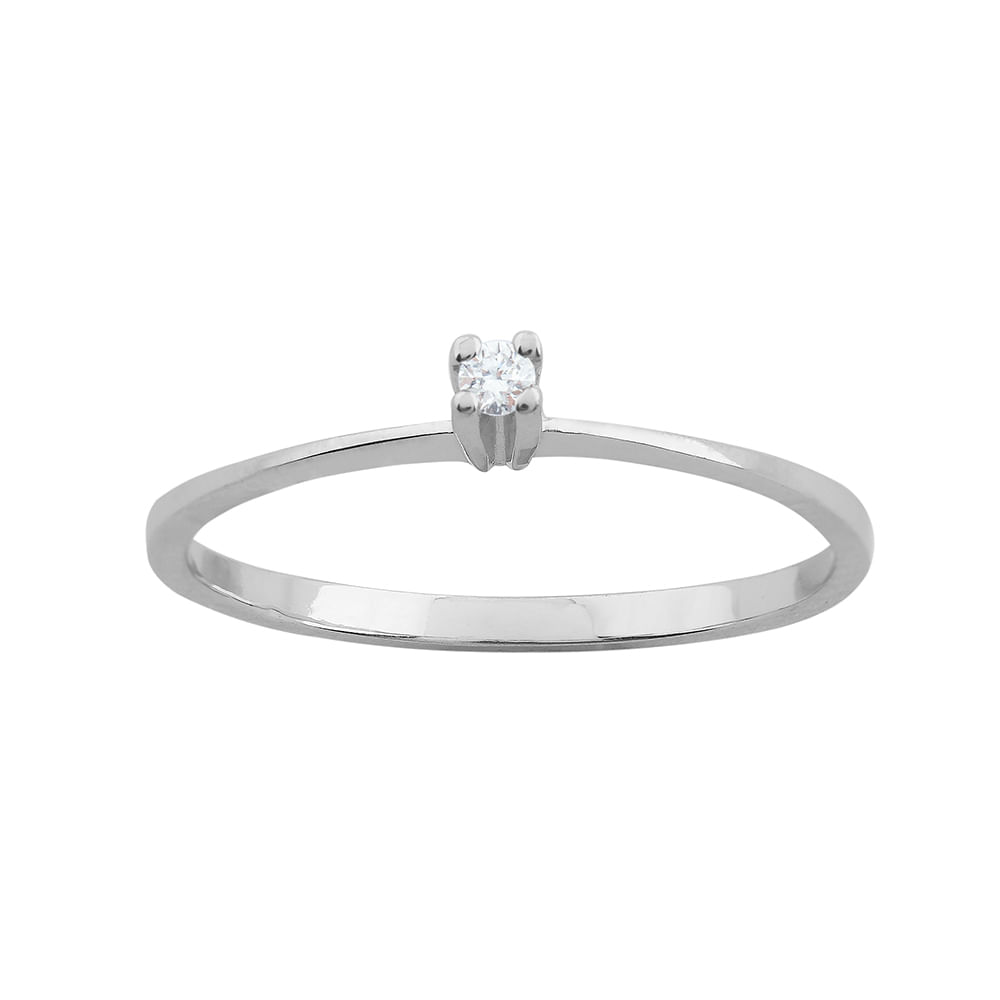 Anel LV com Diamante 10 Pt. em Ouro 18k 750