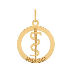 Pingente Medicina Ouro 18k 750
